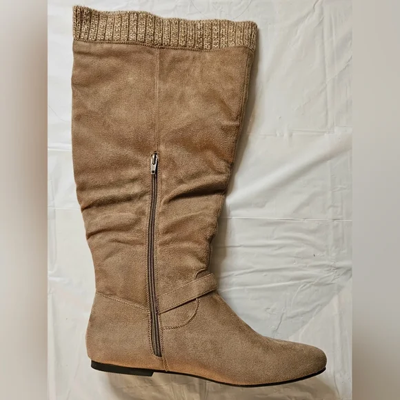 Shoe Dazzle Tan Heeled Boots NWOT SIZE 11 WC - Picture 6 of 13